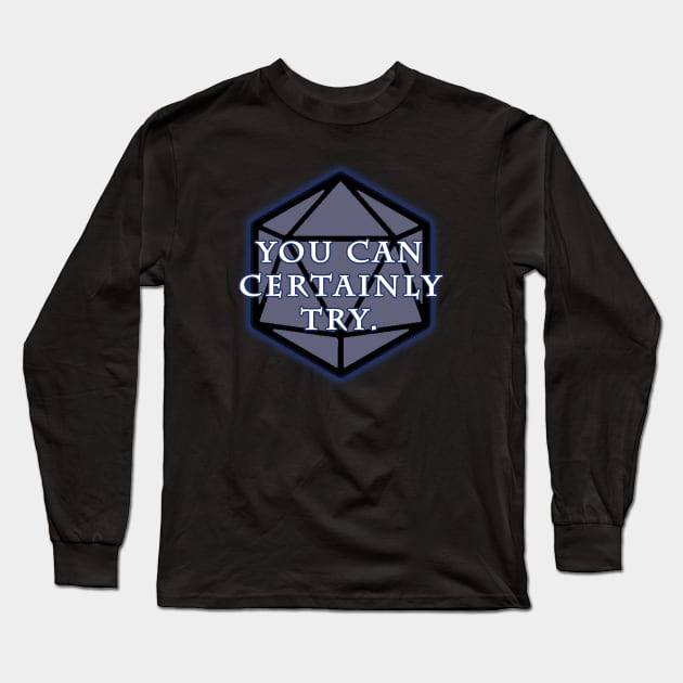 You Can Certainly Try DM Long Sleeve T-Shirt by AmandaPandaBrand